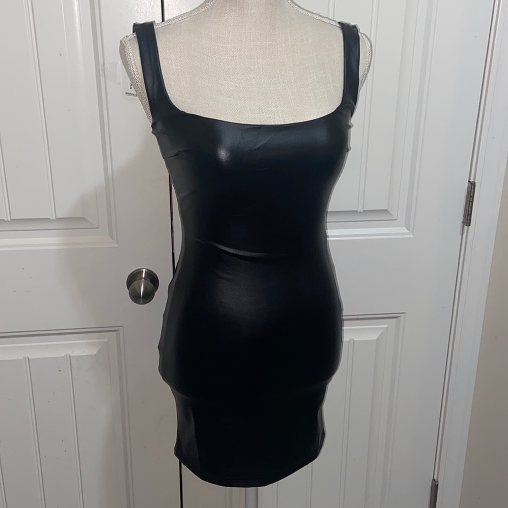 Black lether dress